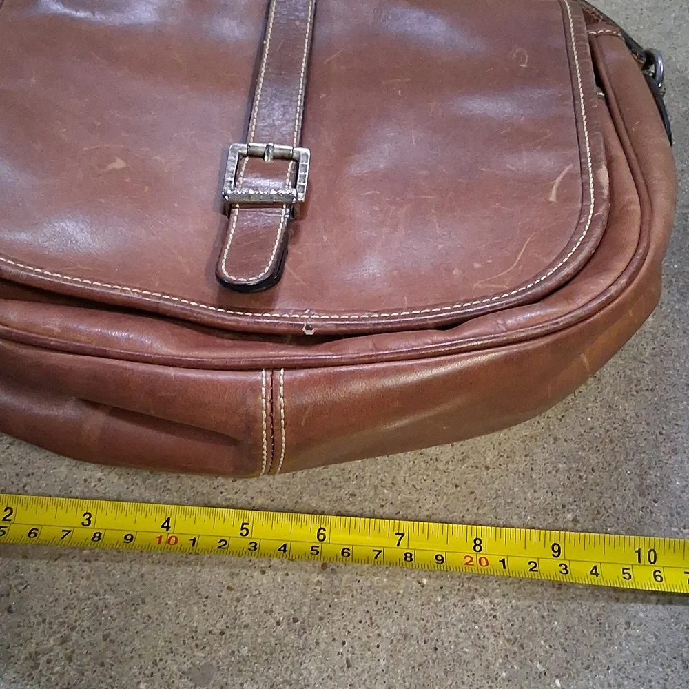 Mens Cole Haan Brown Leather Satchel Bag